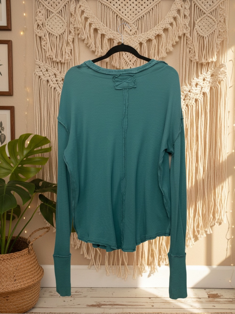 FP We The Free Ribbed Top • Like New Condition • (oversized) 28" p2p, 28" length - Picture 2 of 4